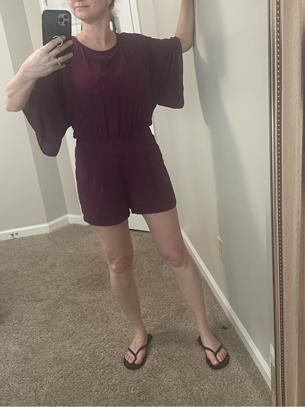 White House Black Market Purple Romper - Picture 11 of 11